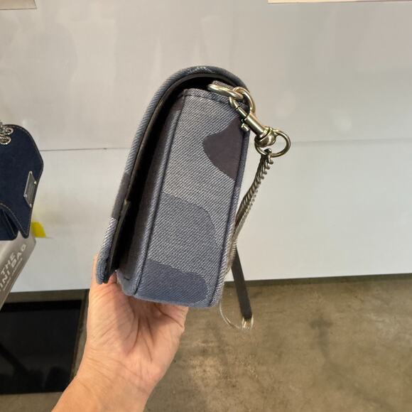 Best Price‼️Marc Jacobs The Denim Chain Mini Bag Blue Multi - Picture 3 of 6